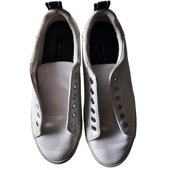 Tommy Hilfiger White Sneakers Low-Top Casual - Picture 7 of 11